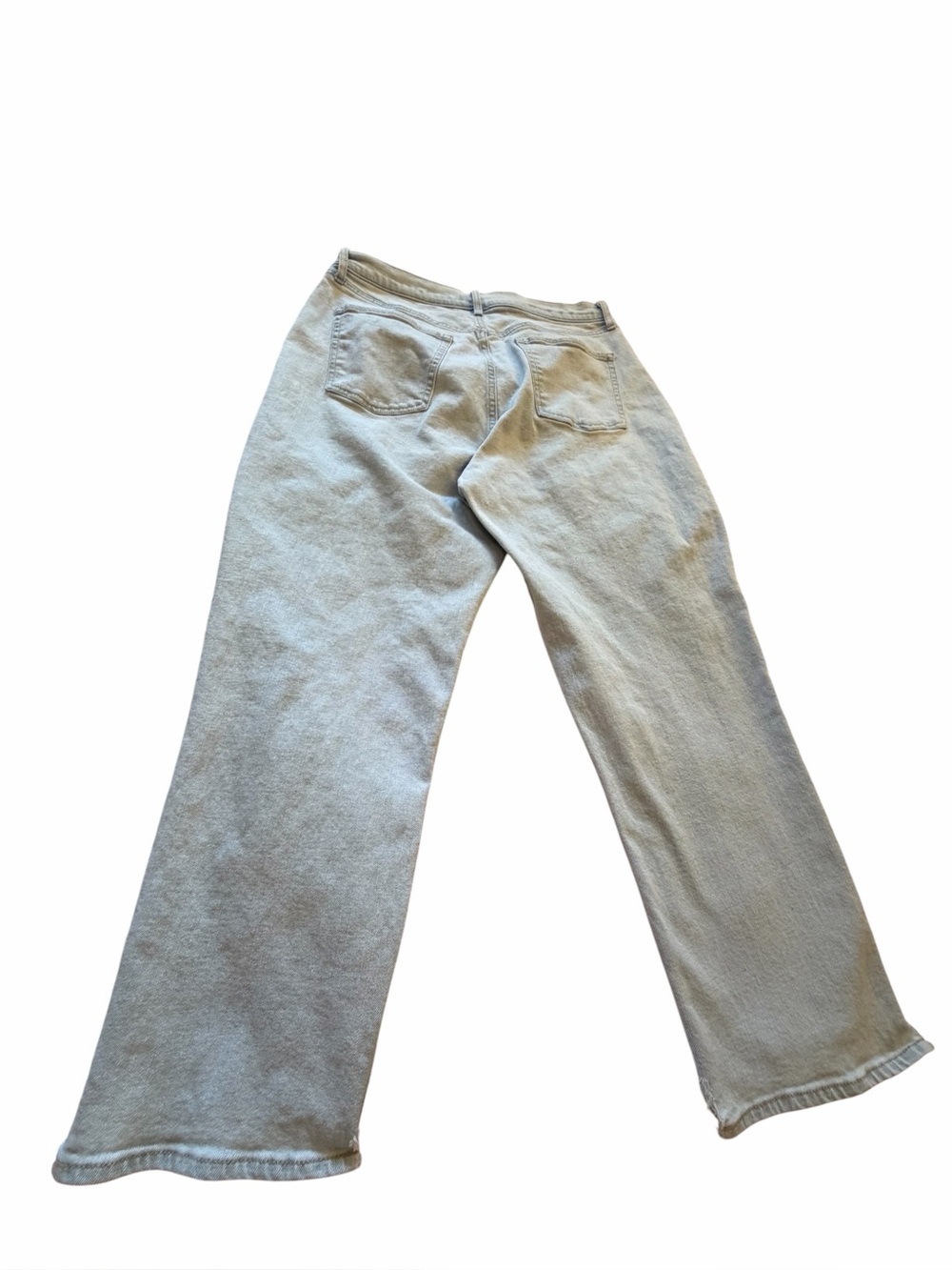 Old Navy Distressed Light Wash/Button Fly/High Waisted-Size 16 - Picture 2 of 10